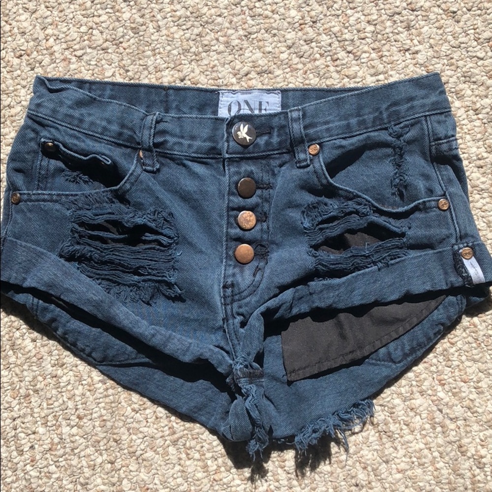 Navy blue one teaspoon bandit shorts